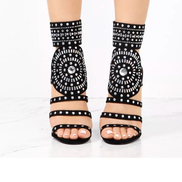 Cape Robbin Shoes - Cape Robbin Embellished Metal Stud Heels